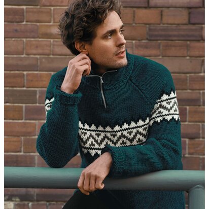 Troyer Sweater in Rico Essentials Soft Merino Aran - 650 - Downloadable PDF