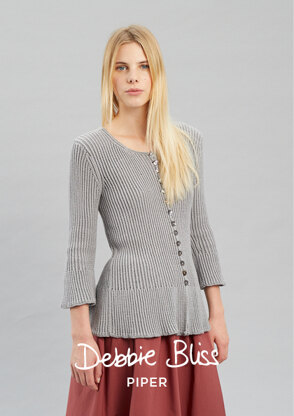 Blaise - Cardigan Knitting Pattern For Women in Debbie Bliss Piper