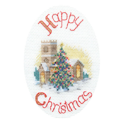 Derwentwater Designs Midnight Mass Greeting Card Cross Stitch Kit - 12.5cm x 18cm