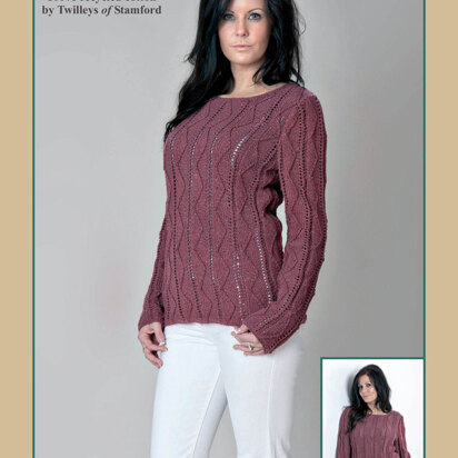 Textured Sweater in Twilleys Freedom Echo DK - 9165