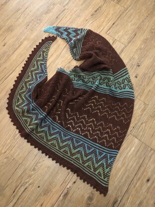 Ramblin’ Along Shawl