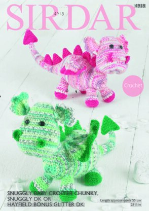 Dragons in Sirdar Snuggly Baby Crofter Chunky & Snuggly DK - 4918 - Downloadable PDF