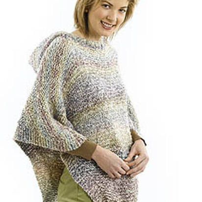 Pretty Poncho in Lion Brand Homespun - 40706 - knitting pattern