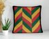Rasta Herringbone Pillow Chevron Bolster Reggae Cushion Mini C2C Diagonal Crochet Pattern