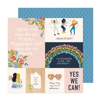 American Crafts Jen Hadfield - Reaching out Better Together 12x12 Cardstock