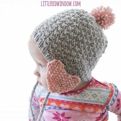 Valentine Heart Earflap Hat