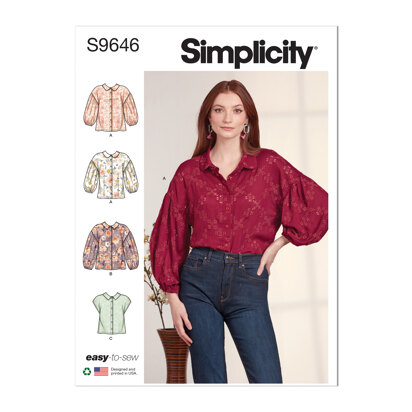 Simplicity Misses' Button Down Top S9646 - Sewing Pattern
