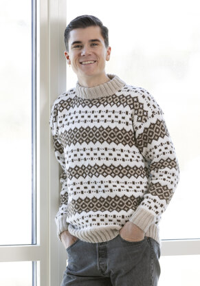 Safe Sweater in Viking Of Norway Alpaca Storm - UK-2306-4 - Downloadable PDF