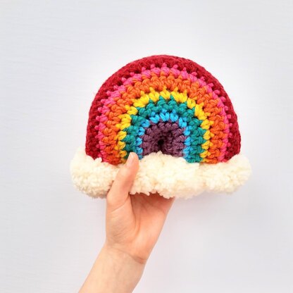 Brighten Your Day Crochet Rainbow Stuffie