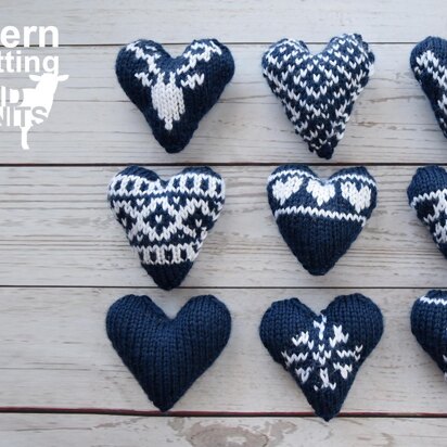 Knit Fair Isle Hearts