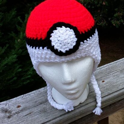 Pokeball Earflap Hat