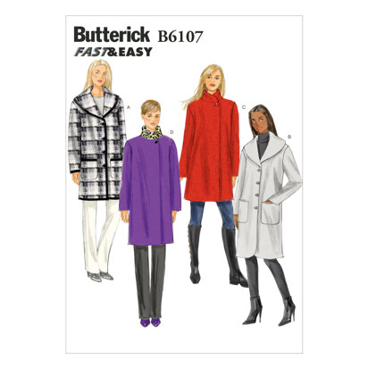 Butterick Misses' Coat B6107 - Sewing Pattern