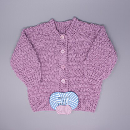 Stephen Unisex Baby cardigan knitting pattern 20" & 22" chest size