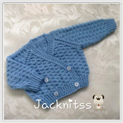 Crossover Baby Cardigan - knitting pattern