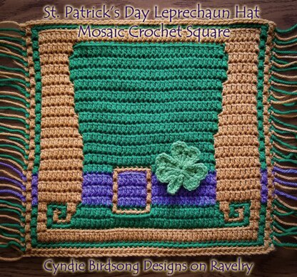 St. Patty's Day Leprechaun Hat mosaic square