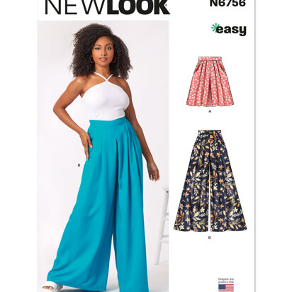 New Look Misses' Shorts and Pants N6756 - Paper Pattern, Size A (10-12-14-16-18-20-22)