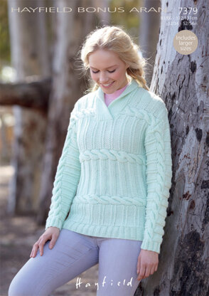 Sweater in Hayfield Bonus Aran - 7379 - Downloadable PDF