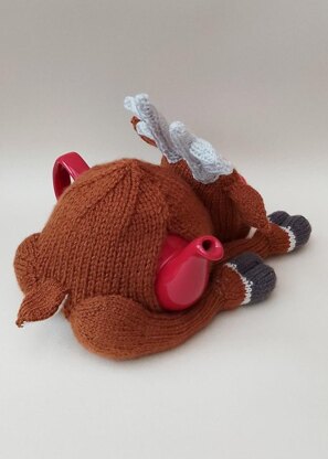 Christmas Knackered Reindeer Tea Cosy