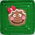 Gingerbread Man Granny Square