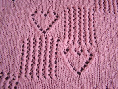Baby Blanket Hearts and Lace for Car-seat+