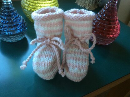 Striped Baby Bootees
