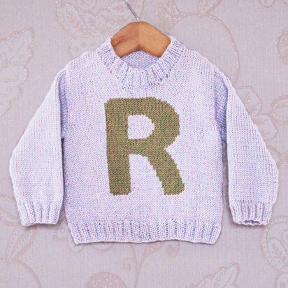 Intarsia - Letter R Chart - Childrens Sweater