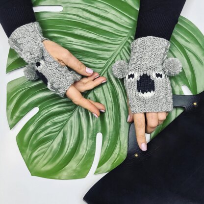 Koala Fingerless Mitts