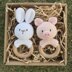 Crochet Patterns,Crochet Rattle Patterns 4 in 1: Bunny, Koala, Flamingo and Piggy,Amigurumi Crochet,Easy Crochet Patterns for Beginners