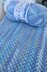 Palm Beach Baby Bean Stitch Blanket – King Cole DK Pastel Blues Crochet Pattern