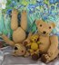 Classic Vintage Style Teddy Bear Family