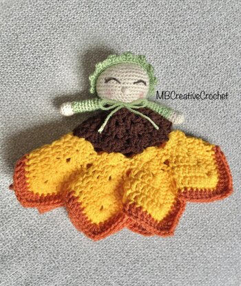 Sunflower dolly lovey blanket