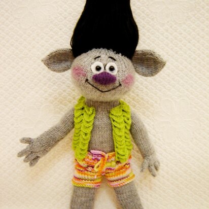 Toys Knitting Pattern, Knit a BRANC Troll with your own hands