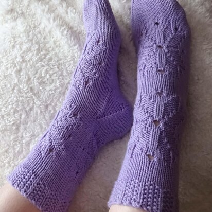 Snowflake gentle-grip socks