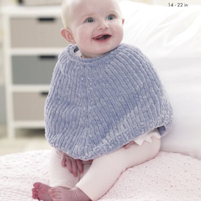 Poncho & Blanket in King Cole Yummy - 4821 - Downloadable PDF