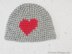 Pebbled Heart Beanie