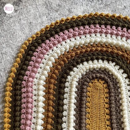 Granny Bobblina Rainbow Blanket pattern by Melu Crochet