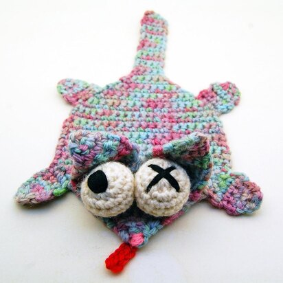 Crochet Splat Cat Coaster