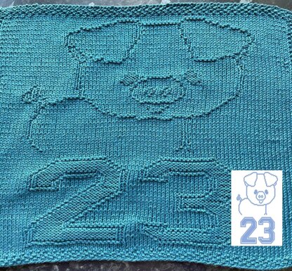 Nr. 312 – 23 – 23. Christmas Pig 89 stitches