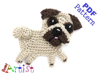 Pug Dog Applique