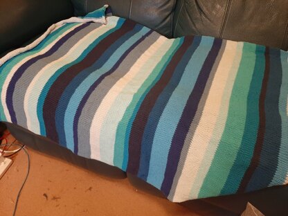 Stripy lap blanket