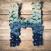 Floral letter H crochet applique pattern