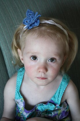 Shell Headband with Butterfly Pattern