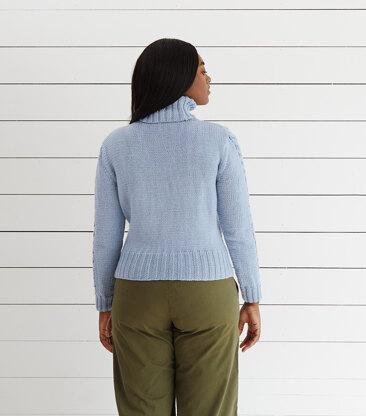 Cropped Cable Sweater - Jumper Knitting Pattern for Women in Debbie Bliss Cashmerino Aran by Debbie Bliss