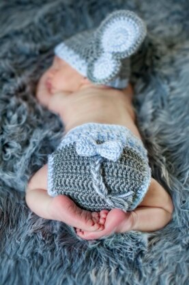 Newborn Elephant Hat and Diaper Cover Pattern for Boy or Girl