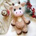 Cute plush cow