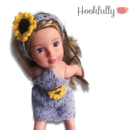 Sunflower dolls dress