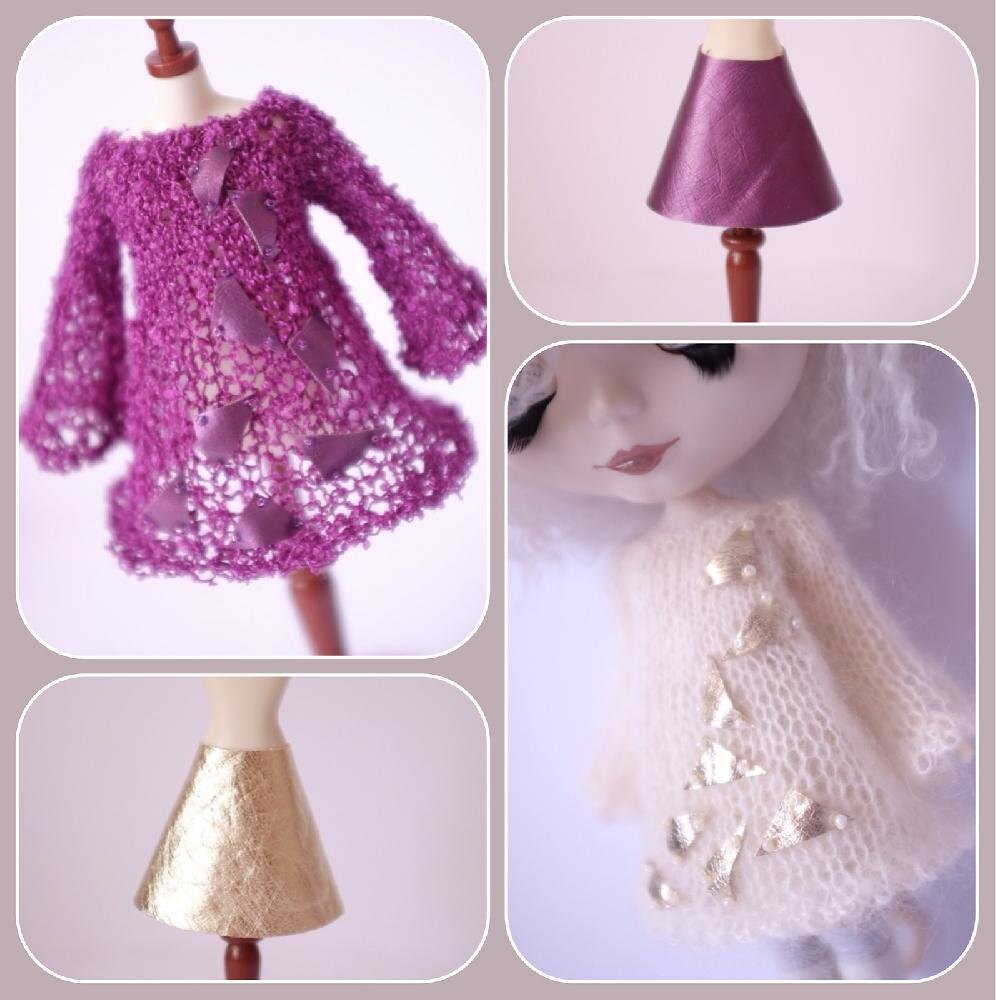 Hand knitted with embroidery set for Blythe - Shop