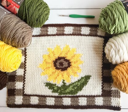 Gingham Sunflower Placemat