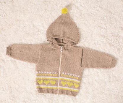 Babies Hooded Jacket in Bergere de France Ideal - 71136-364 - Downloadable PDF