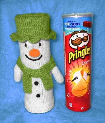 Snowman Pringles Holder